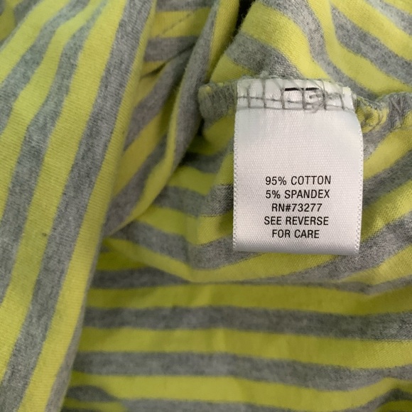 Grey and Neon Yellow Peplum Top - Picture 5 of 6